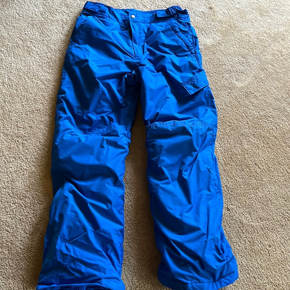 Columbia Boys snow pants.              Size XL (18/20) Blue half fleece material